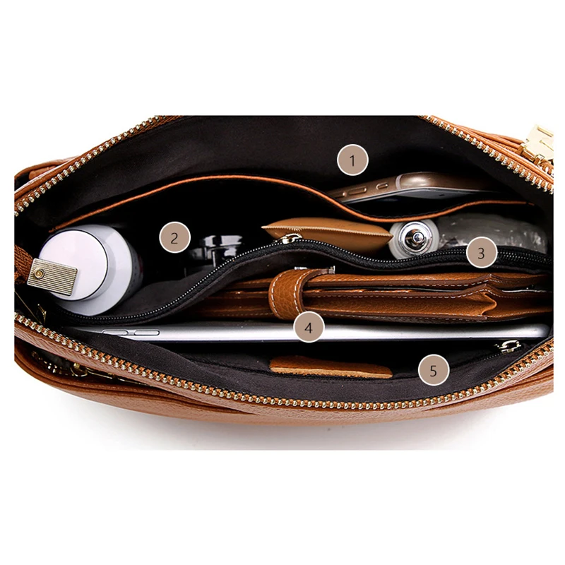 HMILY Women Mini Handbags Real Genuine Leather Messenger Bags Daily Mother Shopping Cowskin Shoulder | Багаж и сумки