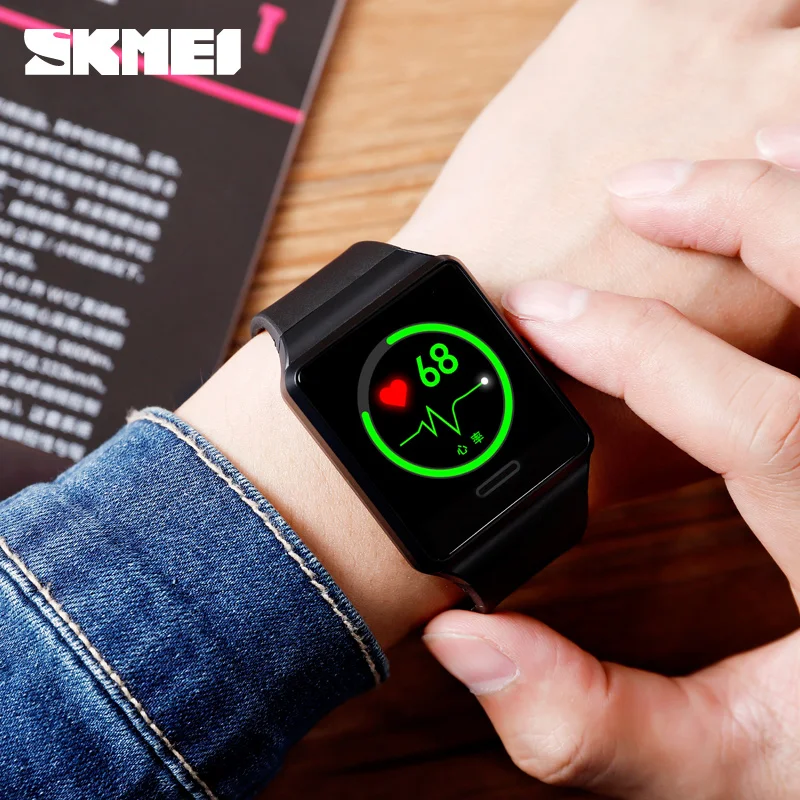 SKMEI мужские модные спортивные цифровой часы Многофункциональный BlueTooth монитор здоровья Водонепроницаемый часы relogio цифровые 1526