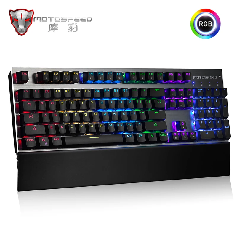 Motospeed CK108 игровая механическая клавиатура с 104 клавишами ручной работы RGB