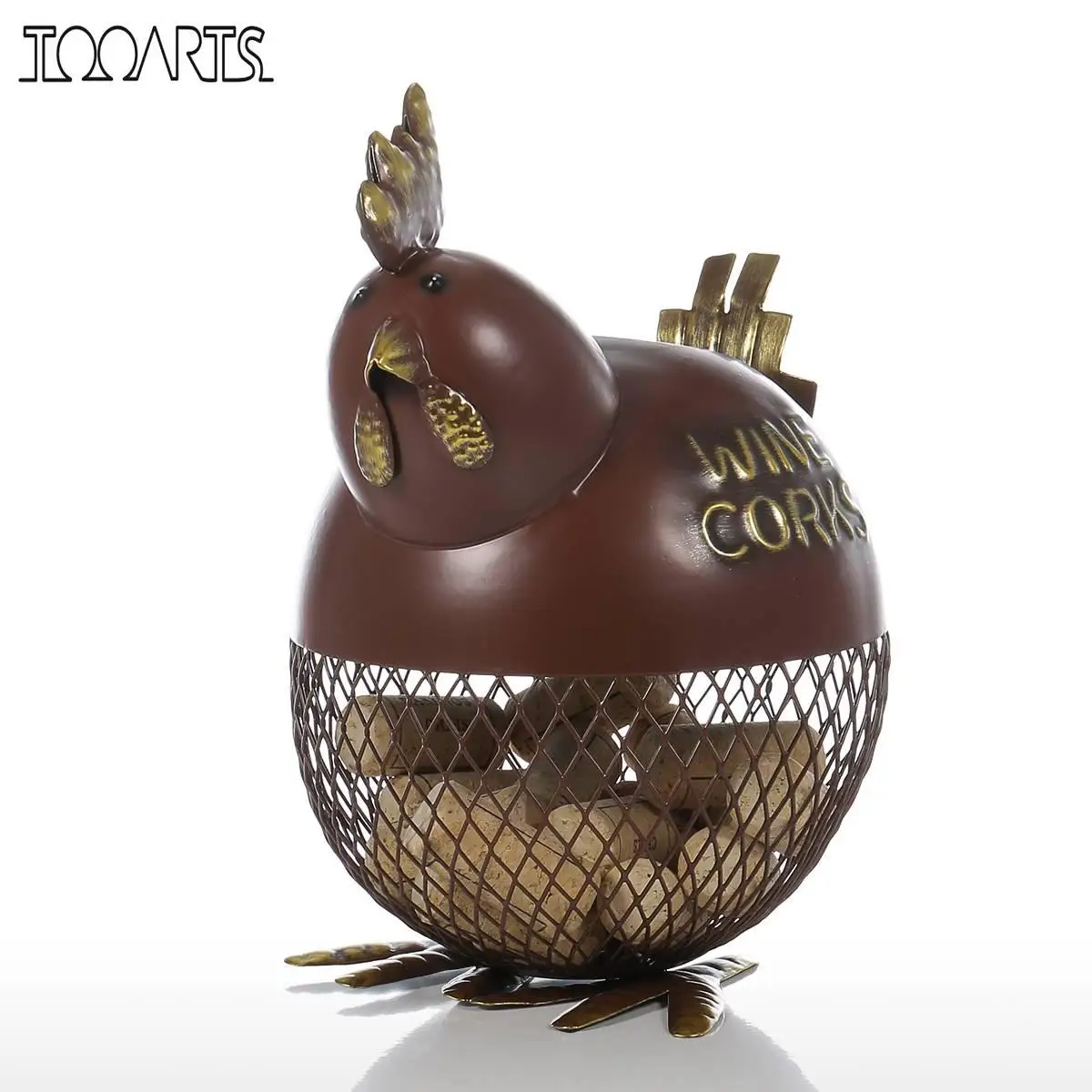 Металлическая скульптура туффи курица вино пробка контейнер животное домашний