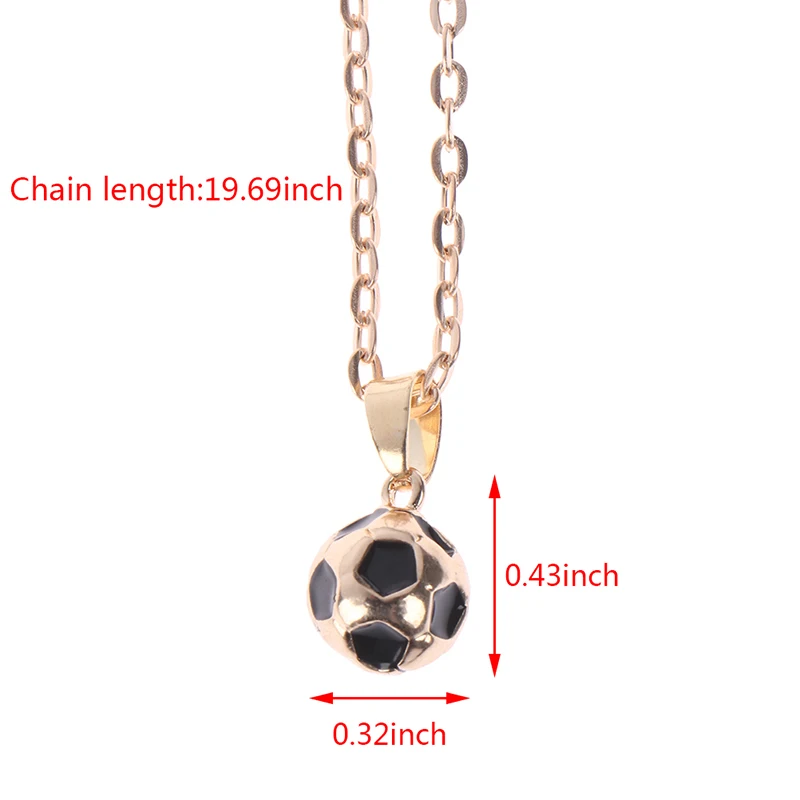 

Male Sports Necklace Football Pendant Necklace Stainless Steel Chain Soccer Ball Necklace Jewelry Gift