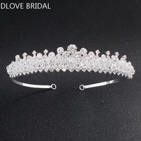 high quality clear crystal hairband bridal tiara wedding hair jewelry accessory