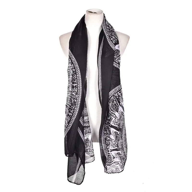 1 шт. Женский хлопковый длинный шарф с принтом оленя 165x85 см|fashion shawls|big shawlscarf deer |