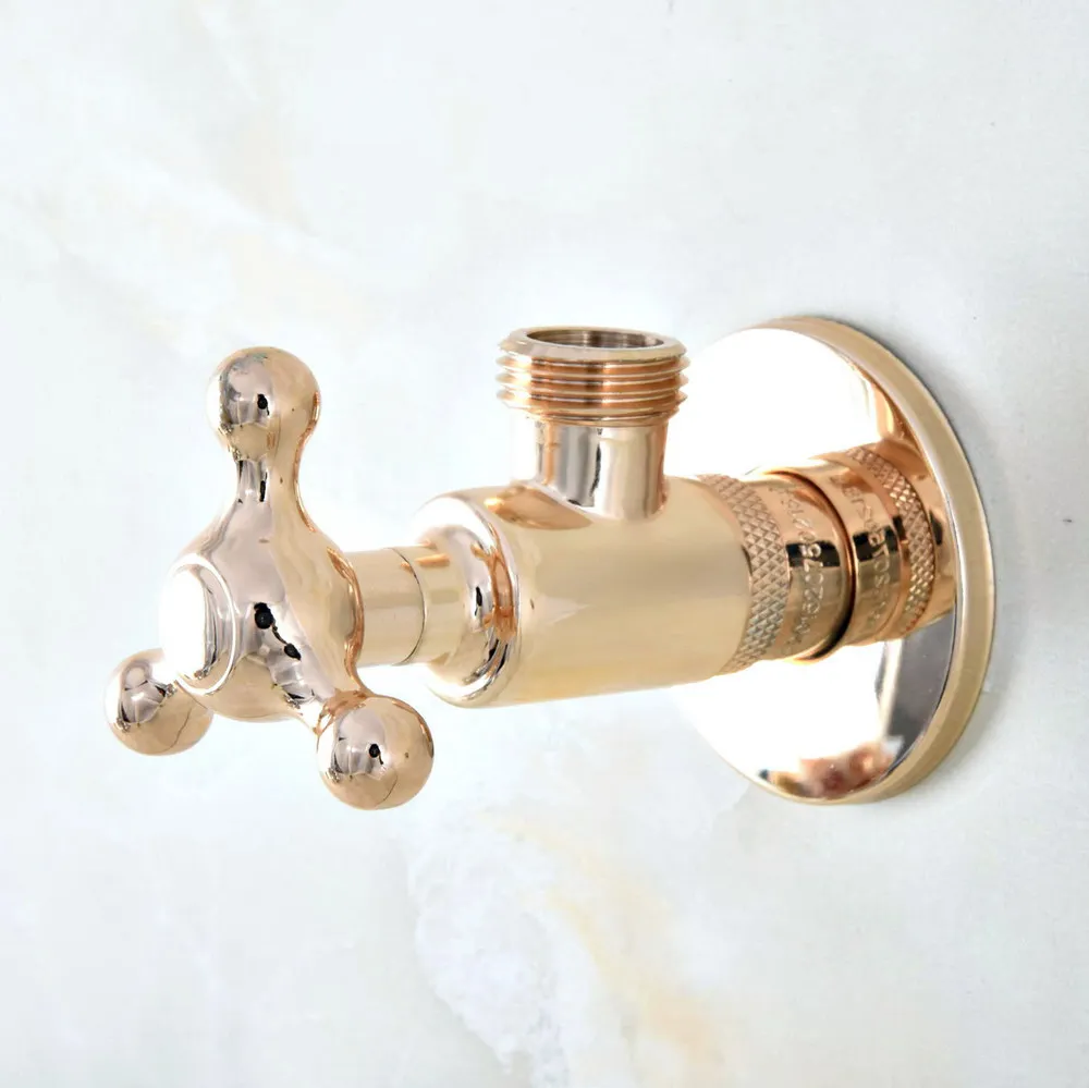 2 шт. новый золотой Латунный однорычажный Угловой запорный клапан для ванной