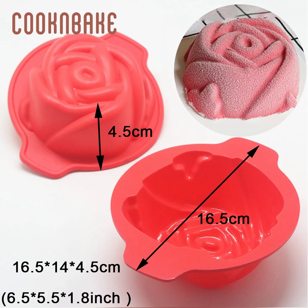 COOKNBAKE силиконовая форма «Роза» для торта выпечка цветок хлеб торт декоративная форма 3D пудинг желе десерт плесень DIY Вечерние