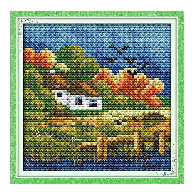 Joy Sunday crossstitch наборы diy всесезонные декорации DMC14CT11CT хлопковая ткань для дома