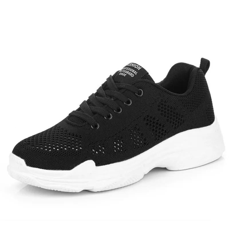 Дышащие кроссовки модная женская обувь Женская Белая повседневная Zapatos De Mujer Tenis