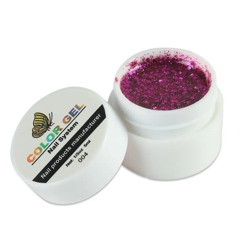 12 Pots Glitter Colors UV Gel Nail Art Tips Shiny Cover Extension Manicure | Красота и здоровье