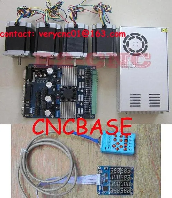 Набор CNC 4 осевой шаговый Драйвер TB6560 + Дисплей ручка 24В 14.8A блок питания шт. 290OZ IN