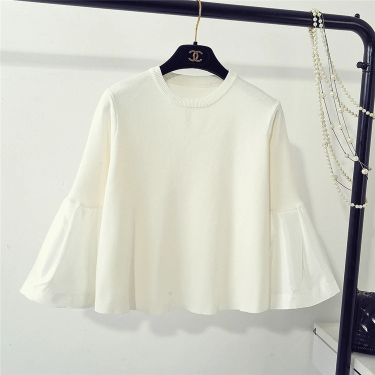 Женский трикотажный джемпер ALPHALMODA универсальный Однотонный свитер с