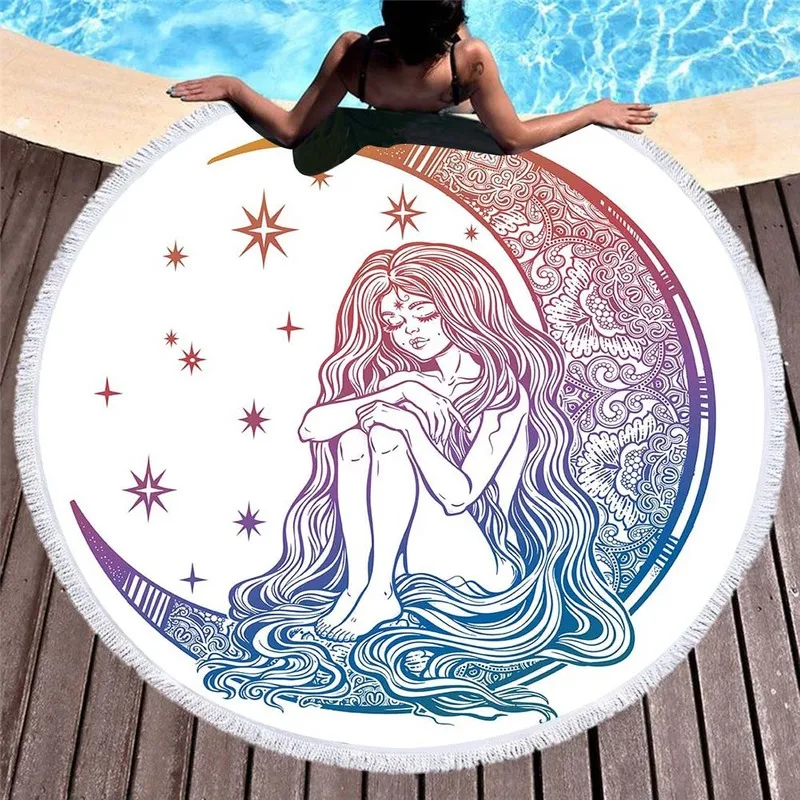 European Stereo Astronaut Cartoon Beach Towel Ancient Greek Mythology Eyes Girl Towels Travel Decorations Picnic Yoga Mat |