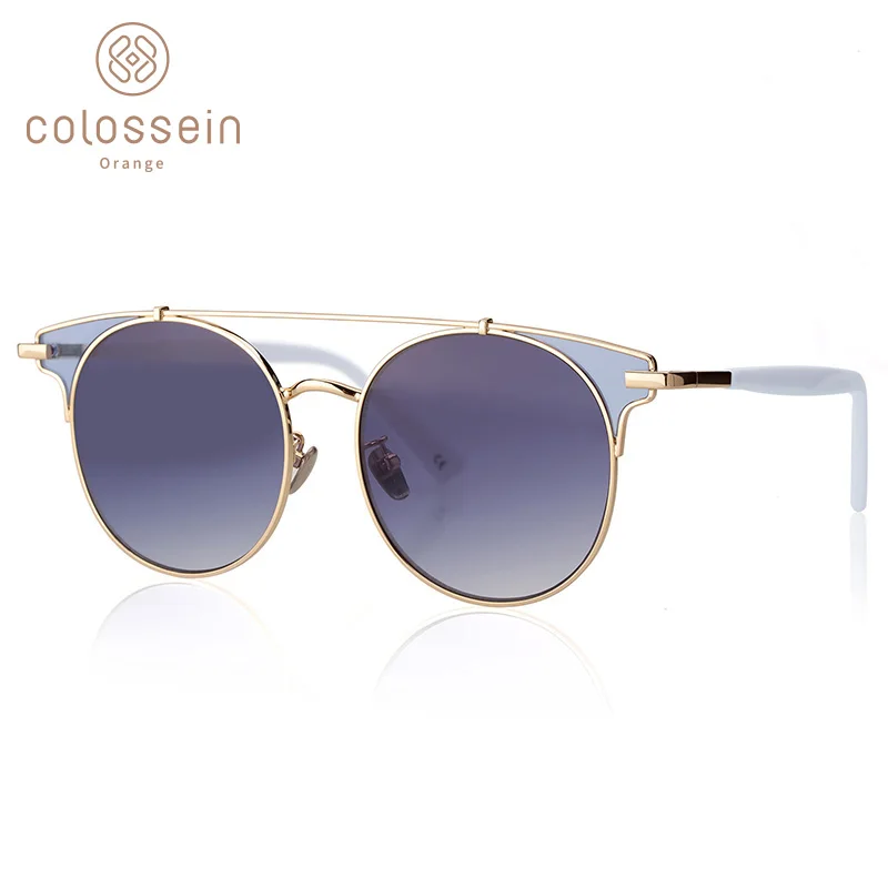 COLOSSEIN Pinglas Новые Солнцезащитные очки женские кошачьи зеркальные UV400 Защитные