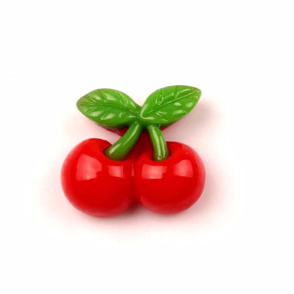 

30Pcs Red Resin Cherry Decoration Crafts Kawaii Cute Flatback Cabochon Embellishments For Scrapbooking DIY Accessories