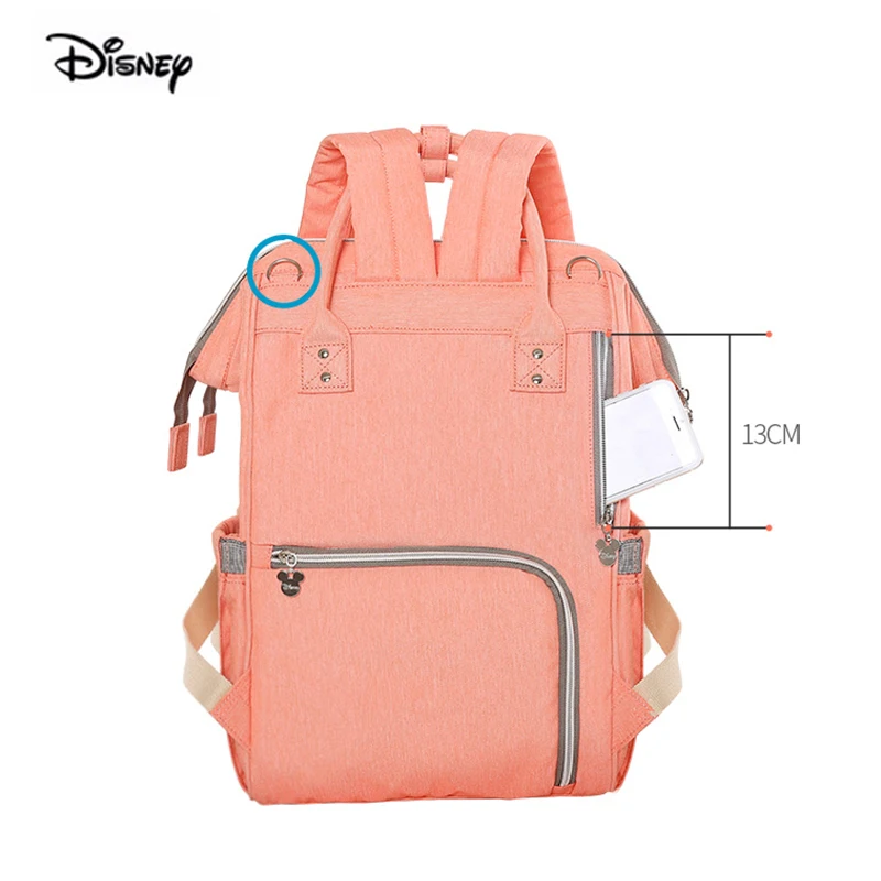 Disney Mommy сумка usb-обогреватель Оксфорд коляска сумка Многофункциональный рюкзак для матерей водонепроницаемый Мать пеленки мешок ребенка Микки Минни