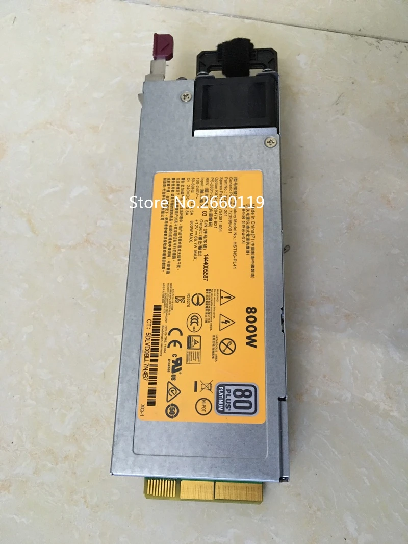 Блок питания для сервера 380G9 DPS 800AB 11 A 720479 B21 723599 001 754381 800 Вт полностью