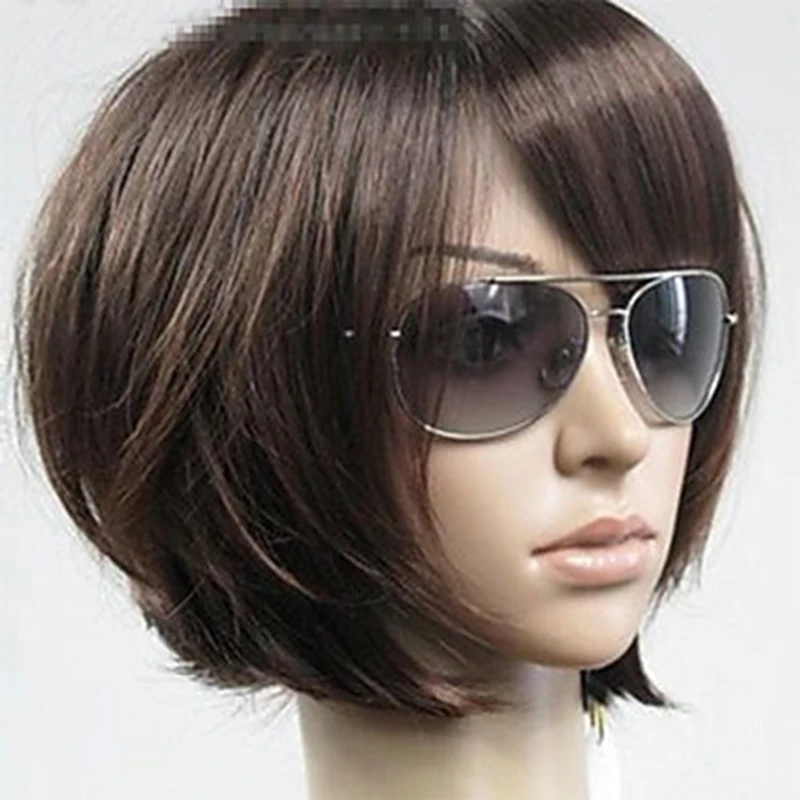 HAIRJOY Woman Vogue Brown Straight Short Synthetic Hair Wigs Free Shipping 6 Colors Available