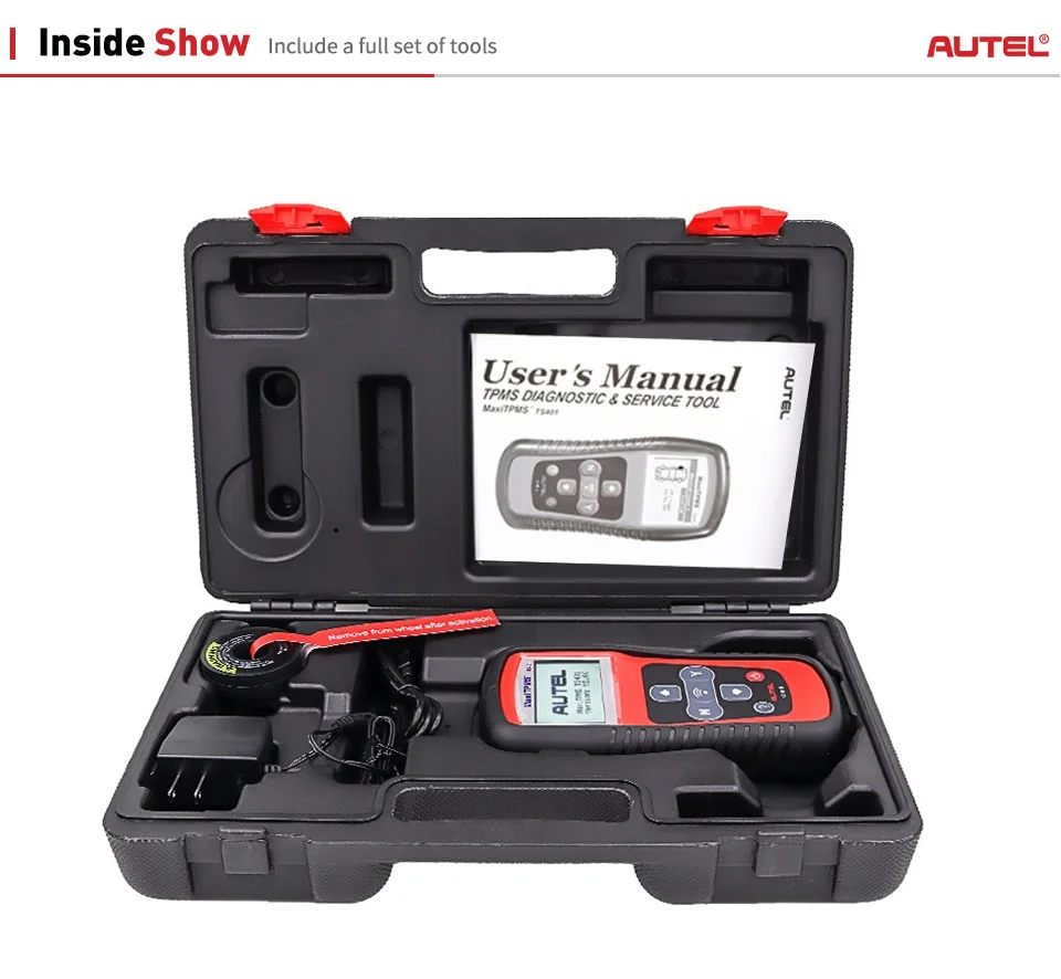 

AUTEL MaxiTPMS TS401 Tire Pressure Sensor Activate Tool TPMS Tools for 98% Tyre Pressure Sensors Activation Tools