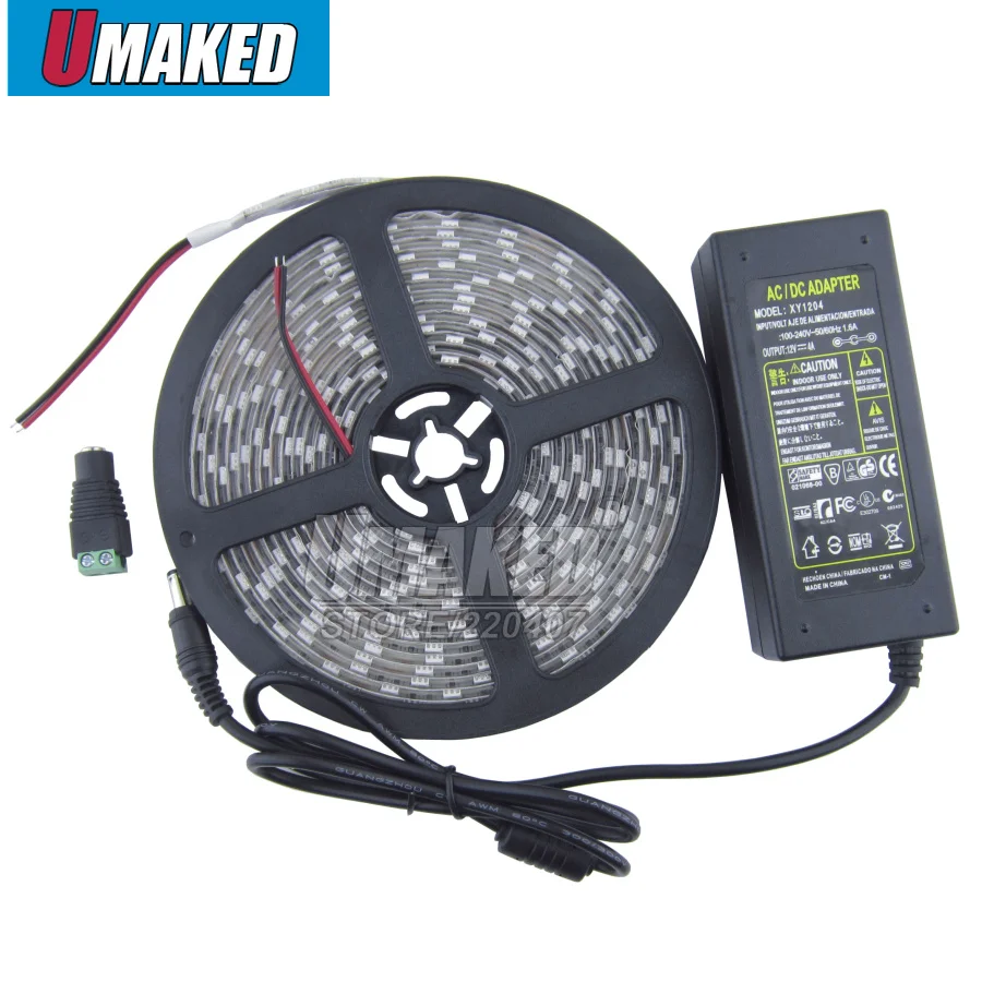 Светодиодная лента RGB SMD 5050 5 м 60 светодиодов/м водонепроницаемая светодиодная +