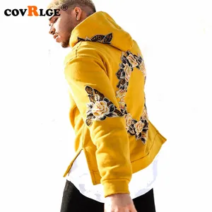 Толстовка Covrlge мужская с длинным рукавом, свободные худи, блузка с принтом, спортивные костюмы, свитшоты, худи большого размера, MWW161, на осень