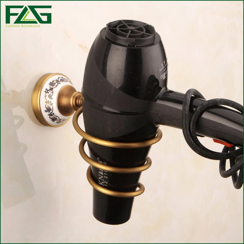 FLG настенный органайзер для хранения фена античный держатель стойки Вешалка