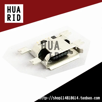 50 шт./микро USB разъем мама сиденье 4 Pin SMD Тонущая пластина Женская головка|4 pin
