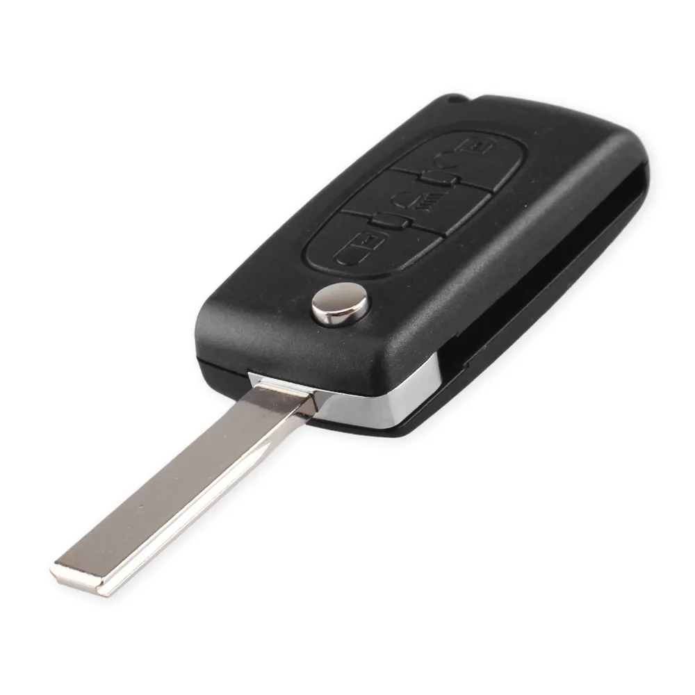 Раскладной чехол KEYYOU для автомобильного ключа брелка с 3 кнопками Peugeot 207 406 307 308 408