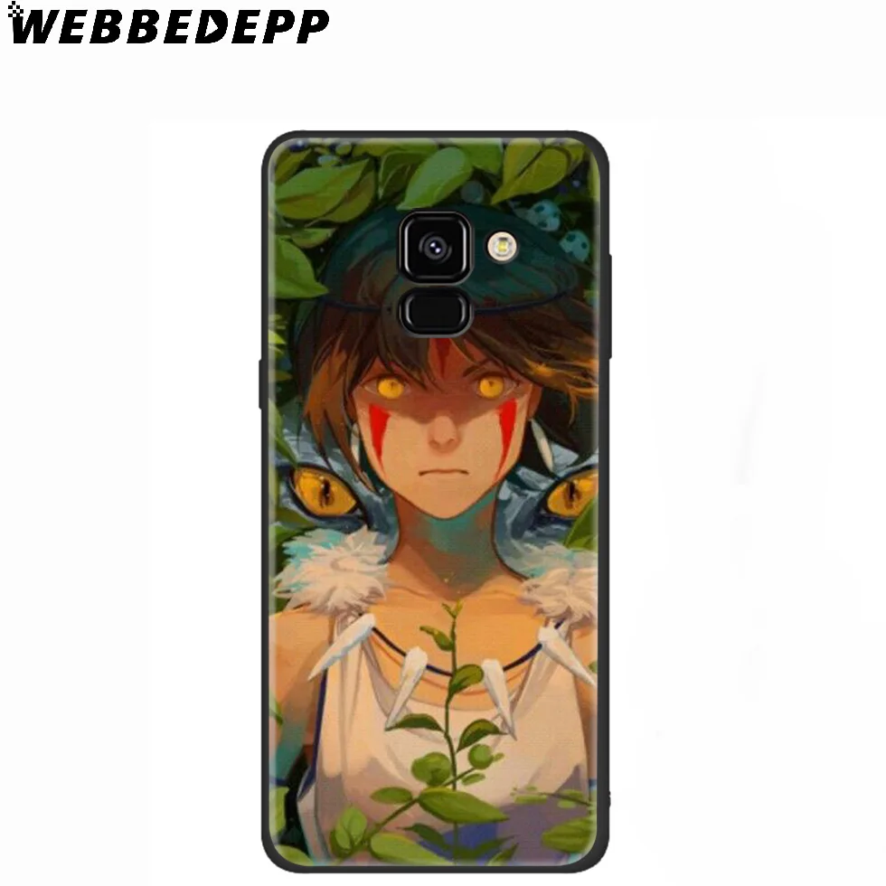 WEBBEDEPP Princess Mononoke Silicone Case for Samsung Galaxy A3 A5 A6 A7 A8 A9 A10 A20 A30 A40 A50 A70 M10 M20 M30 |