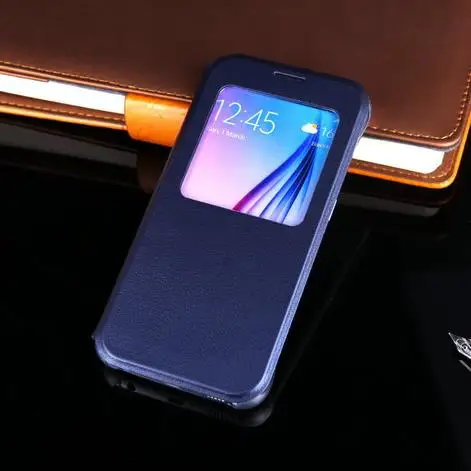 Флип-чехол S6edge для Samsung S6 edge G925F чехол с окошком Galaxy G920 G920F G920H G920i кожаные чехлы