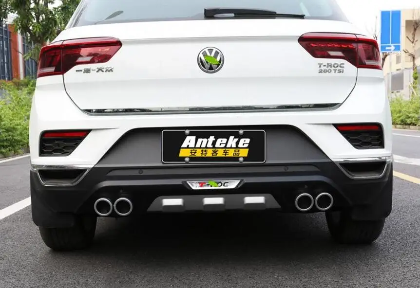ABS Front + Rear car Bumper Protector Guard Skid Plate Fit For Volkswagen T-ROC TROC 2018 2019 BY EMS | Автомобили и мотоциклы
