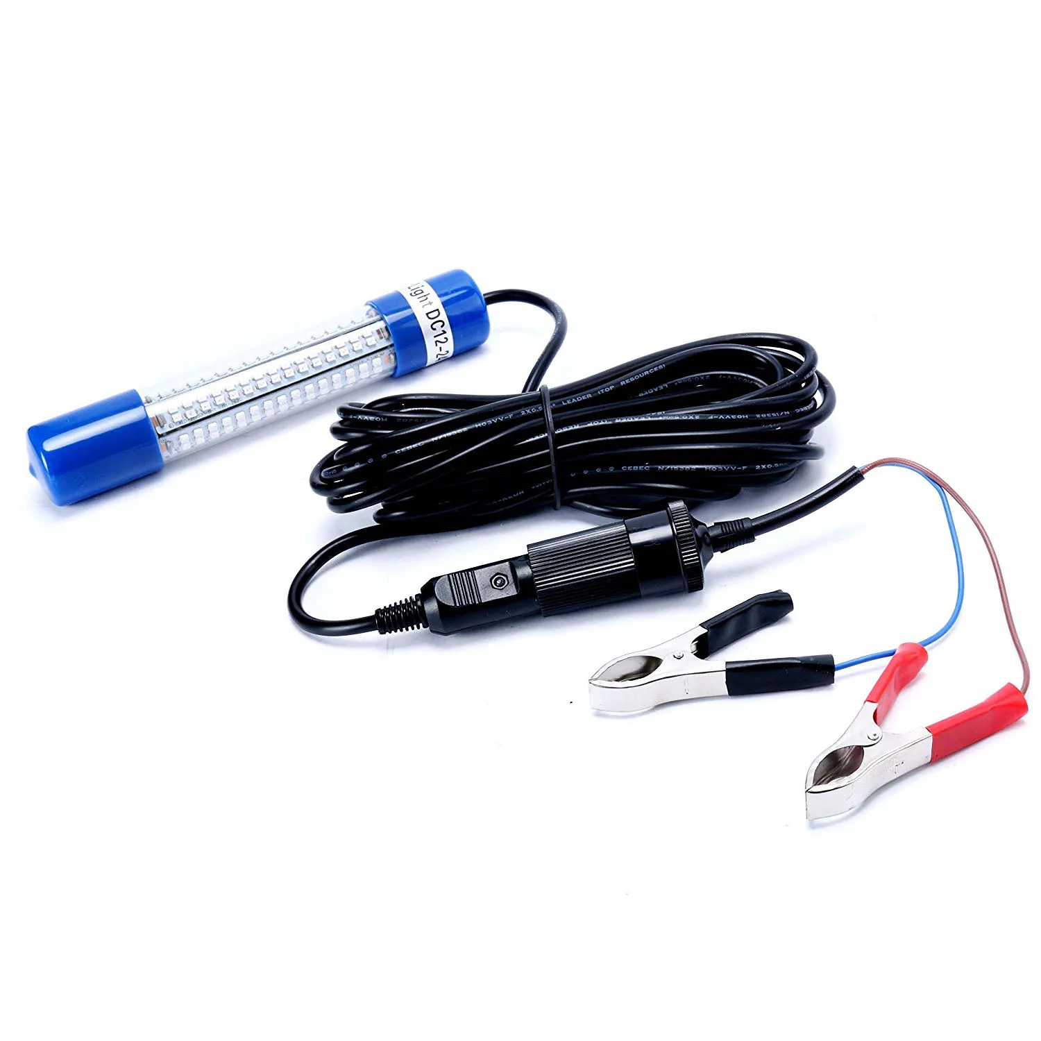 WISH-12в-24в 8W 180 LED 1000 Люменов IP68 Приманка Рыбалка Ночью Ночной Подводный Светильник для Лодок с Батареей.