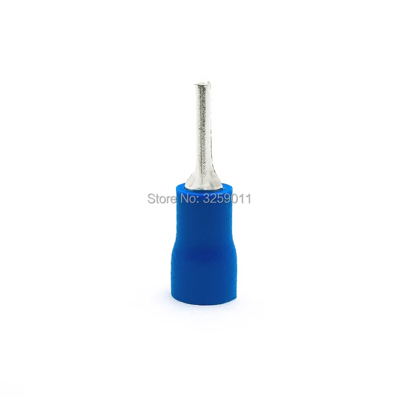 

1000PCS Pre-insulated Terminal PTV 2-10 TZ-JTK Needle Type Cold-pressed Electrical Crimp Connector Auto Wiring Blue