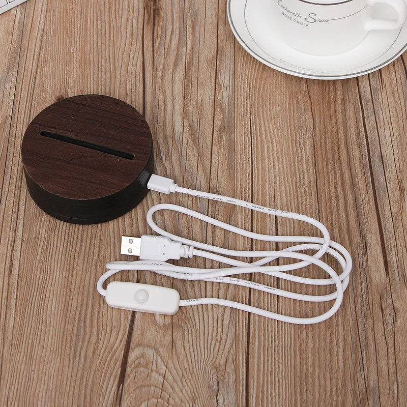 Милый рисунок Hello Kitty смешно настольная лампа 3D Визуальный стерео настроение огни