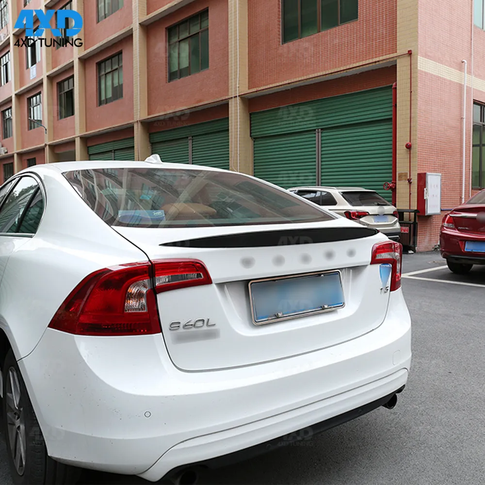 Задний спойлер из углеродного волокна для Volvo S60 задний бампер багажника крыло 2012