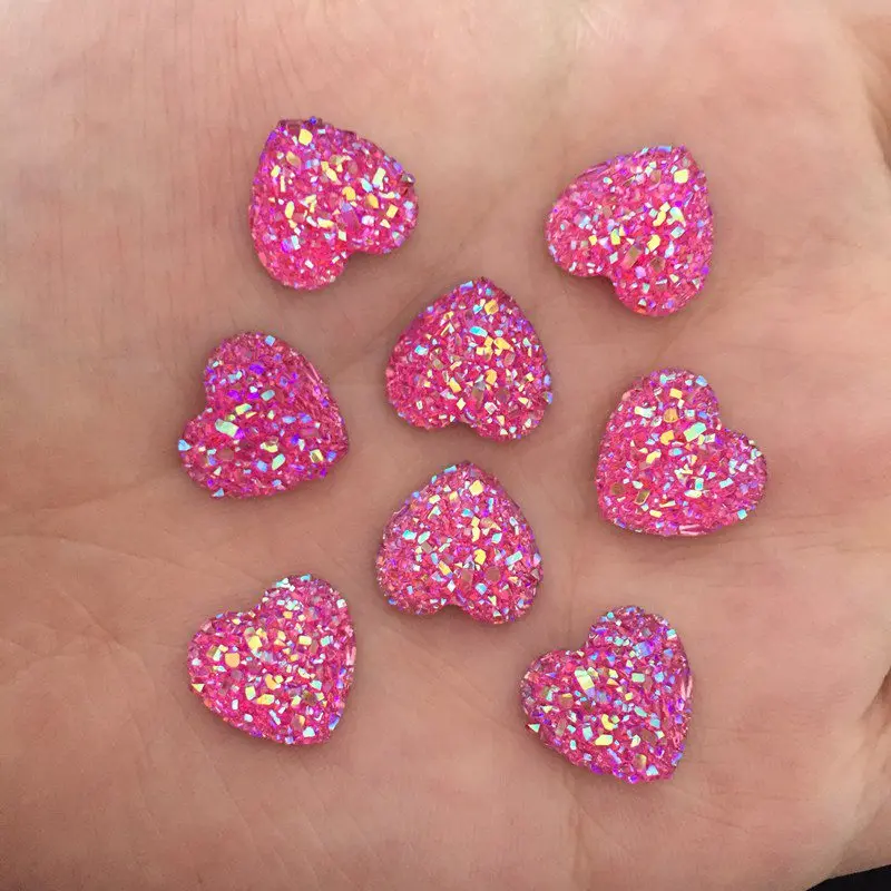Хит продаж 80 шт. 12 мм AB Смола Bling Sweet heart flatback Скрапбукинг для телефона/свадьбы D50|heart