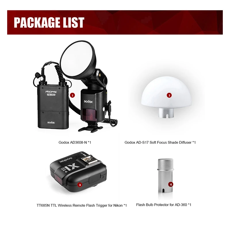Godox Вспышка Witstro AD360IIN + PB960 TTL вкл/выкл камера Speedlite с X1T беспроводной триггер