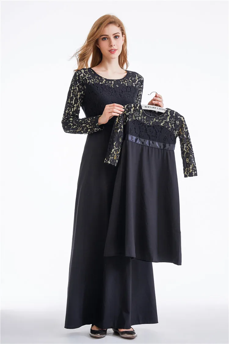 Элегантный мусульманский кружевной кардиган абайя кимоно Jubah Ramadan Арабская