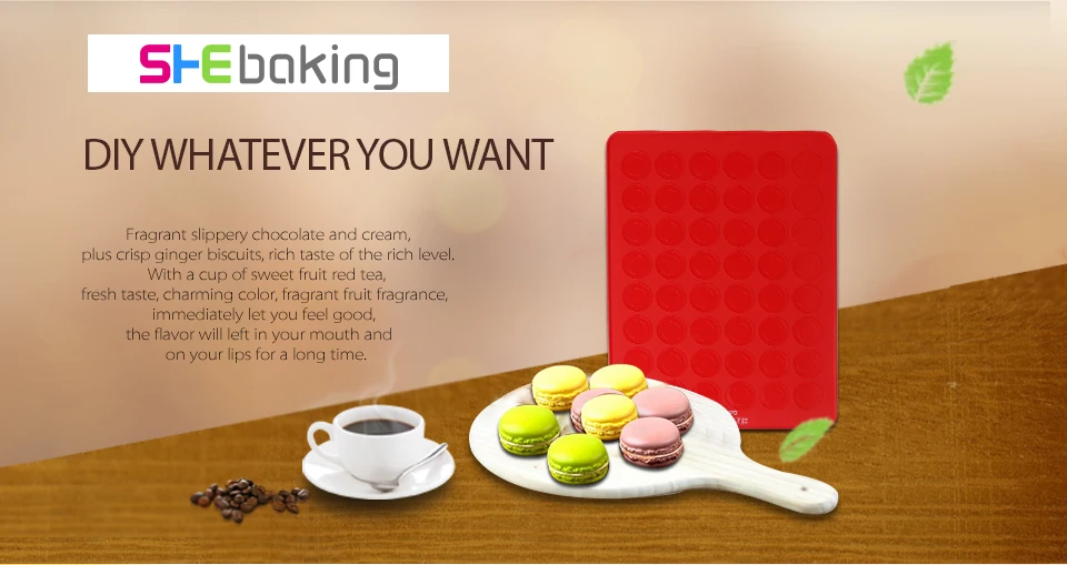 Shebaking 1 шт. большой размер 48 отверстий силиконовая выпечка пирожных макарон коврик 3D Маффин десерт шоколадный коврик DIY выпечка Кондитерские инструменты