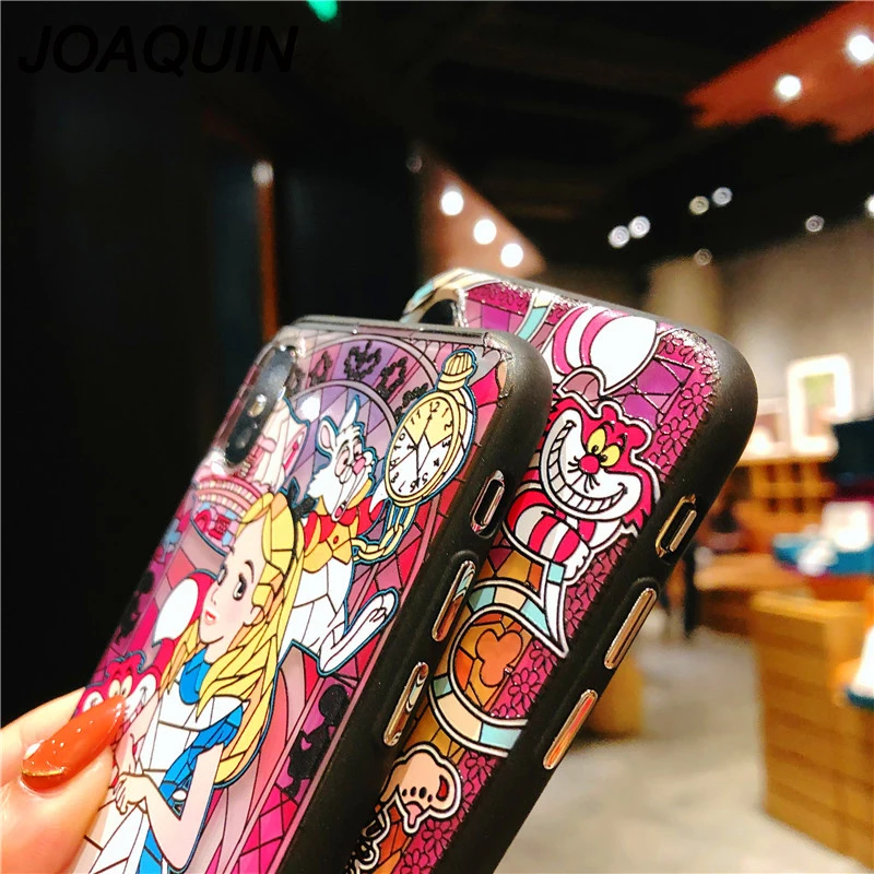 Sleeping Beauty Girls Tinkerbell Mermaid Alice Rapunzel Cartoon 3D Embossed Case For iPhone XS Max XR X 6 6S 7 8 Plus |