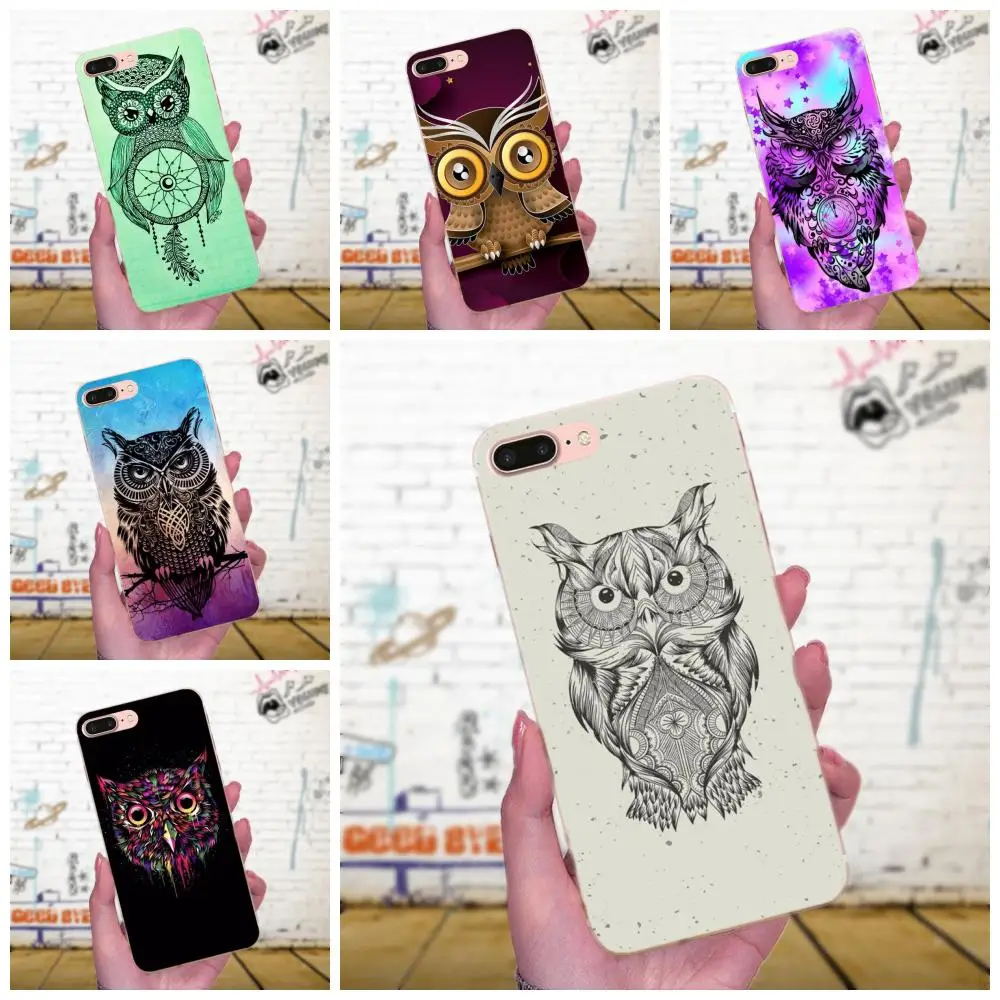 Мягкий стильный чехол с рисунком совы для Galaxy J1 J2 J3 J330 J4 J5 J6 J7 J730 J8 2015 2016 2017 2018 mini
