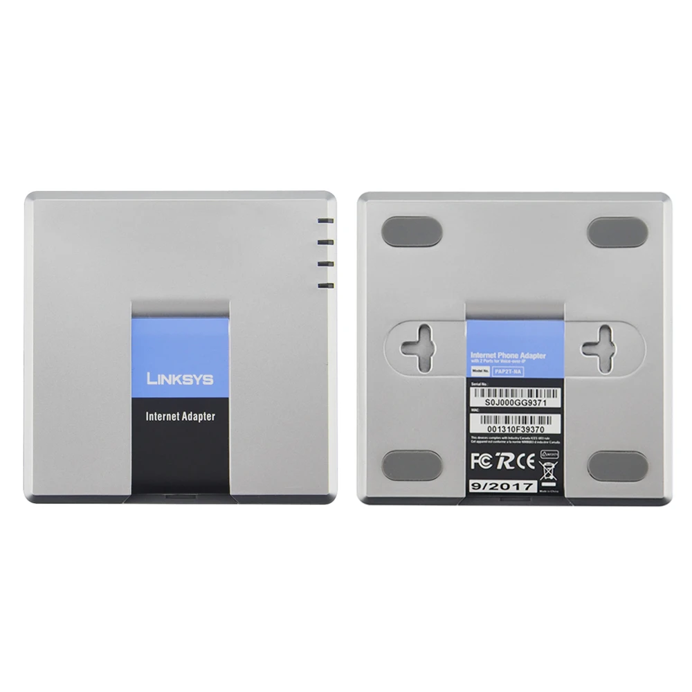 Лучший выбор для разблокированная сим VoIP Linksys PAP2 NA VOIP Интернет адаптер FXS Порты и