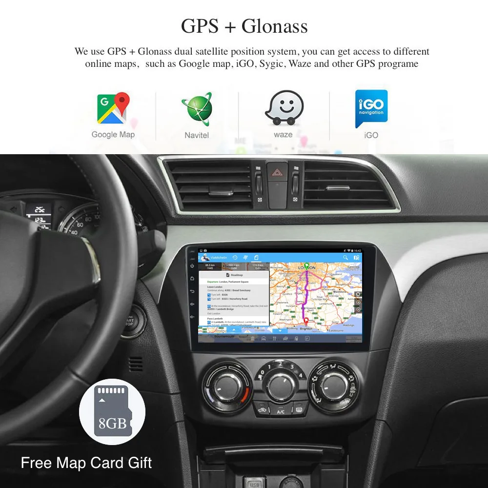 Автомобильное радио GPS Android 8 0/7 1 для Suzuki Alivio Ciaz мультимедиа 2015 2016 2017 IPS экран