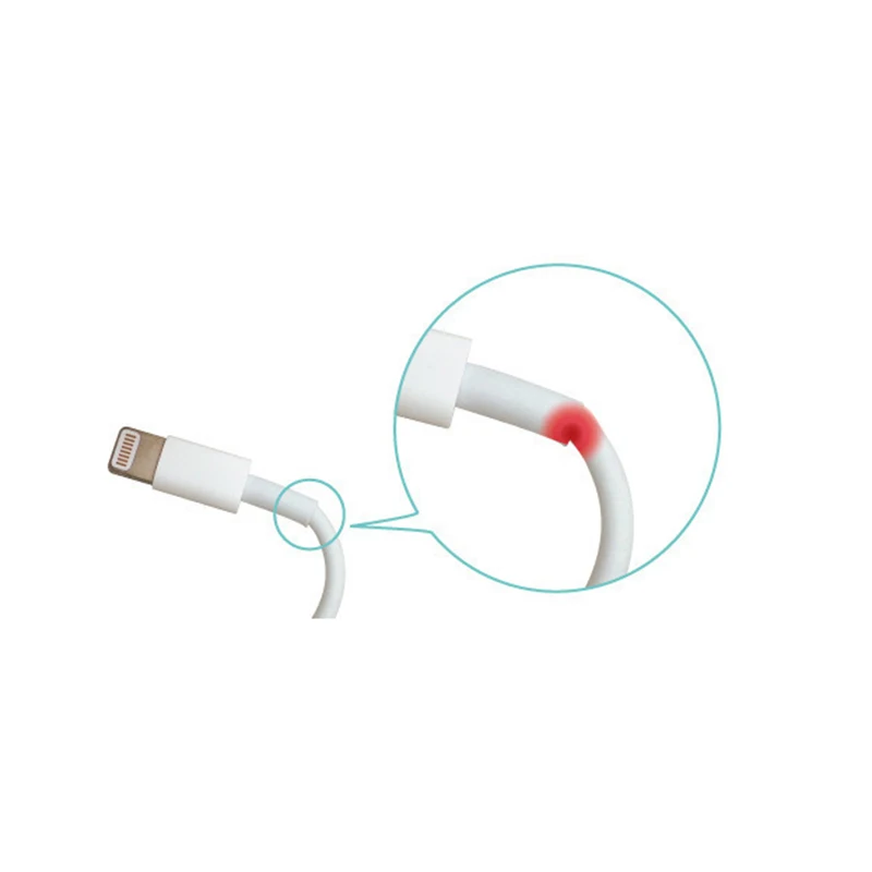 10 шт./лот защита кабеля для оригинального iPhone кабель Зарядное устройство USB