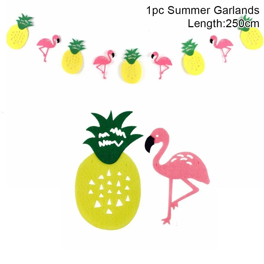 Flamingo Garlands 3 Гавайские украшения тропические вечерние 3 шт. Висячие бумажные вентиляторы Фламинго Тукан Пальмовые Листья узор лето день рождения Luau вечерние украшения - Цвет: Flamingo Garlands 3