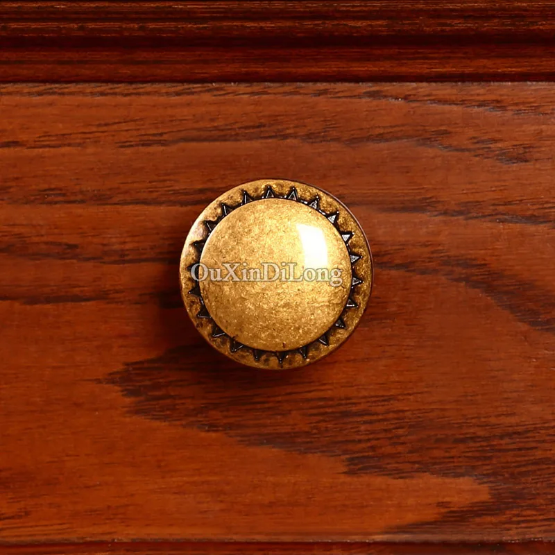 Мебельные ручки высокого качества 10 шт. европейские антикварные латунные для
