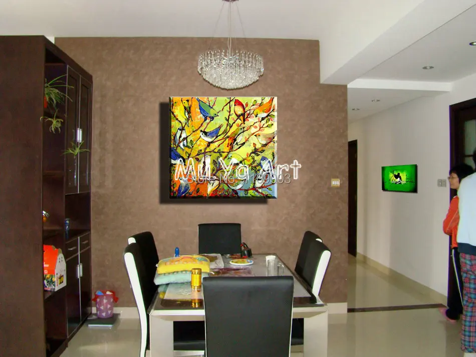 Большой абстрактные современные холст искусства известного произведения семья