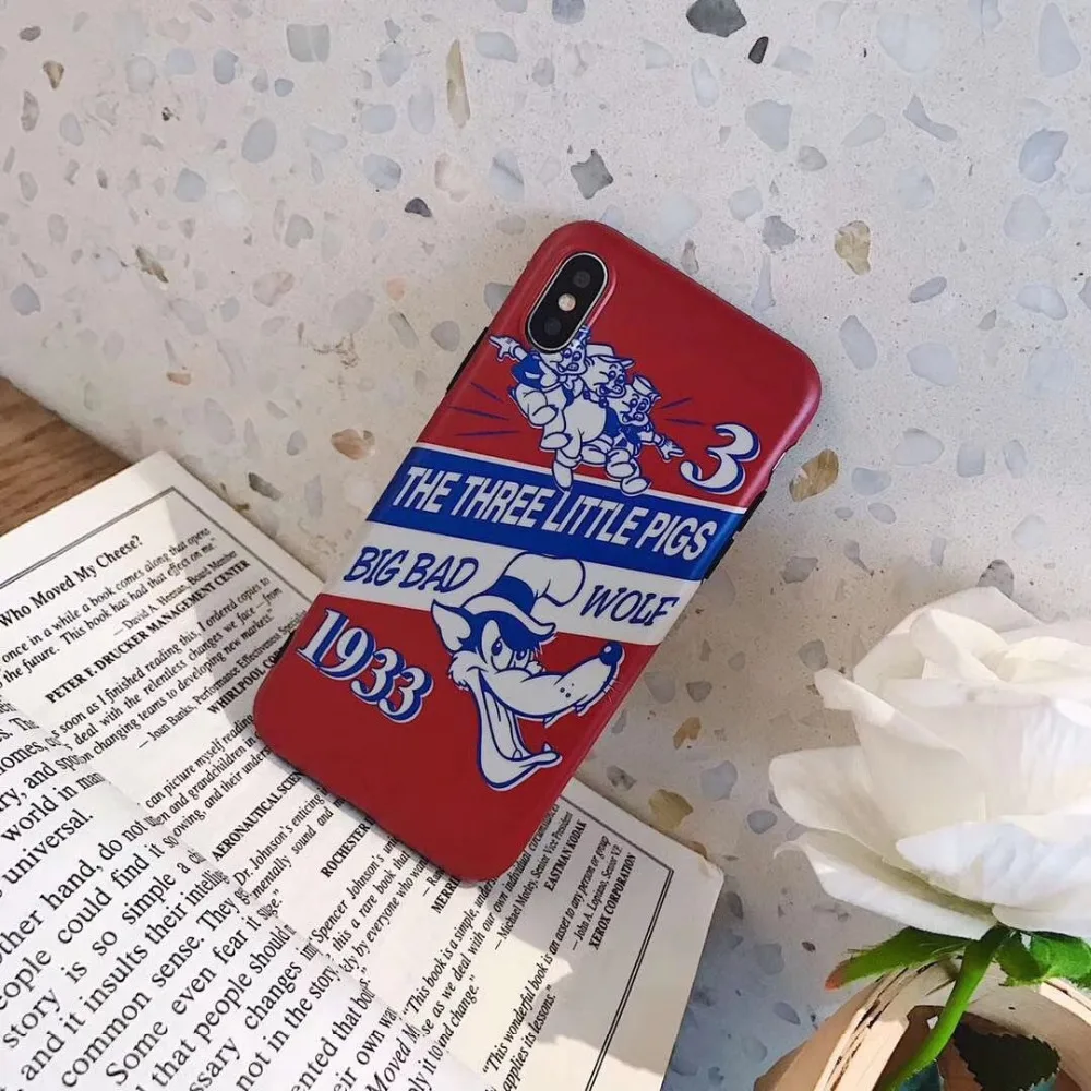 Cute Cartoon Pig Phone Case For iphone X XS Max XR 6 6s 7 8 plus Cover Fashion Funny IMD Soft Cases Capa |