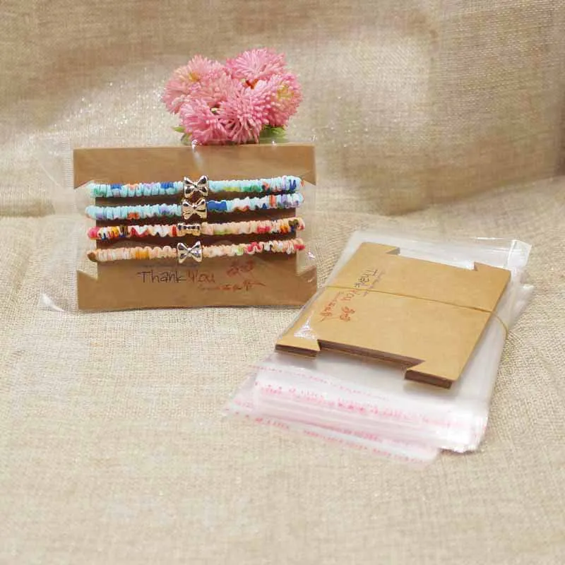 Лента для волос ручной работы Упаковочная карта 12*8 см два дизайна спасибо