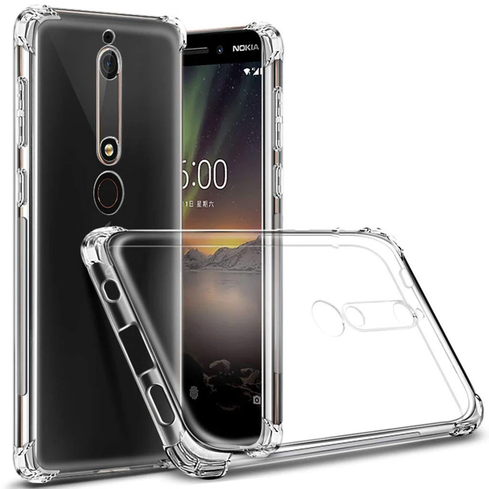 Чехол для Nokia 2,2X7X3 5,1 6,1 7,1 Plus, Мягкий противоударный чехол для Nokia X6 X5 Plus 8 Sirocco 9, воздушный силиконовый чехол из ТПУ