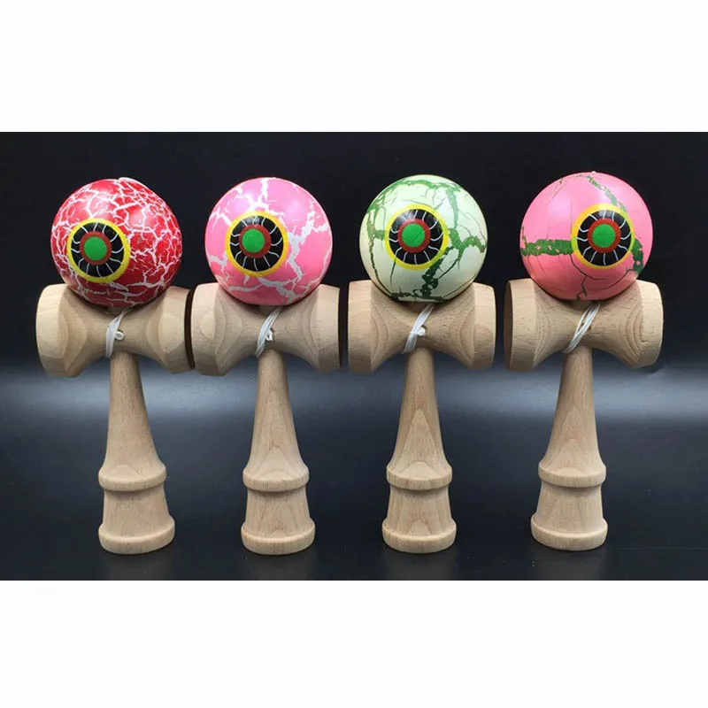 Кракле глаза деревянный бук Kendama шары умелые жонглирование шары профессиональные игрушки игры на открытом воздухе для детей взрослых