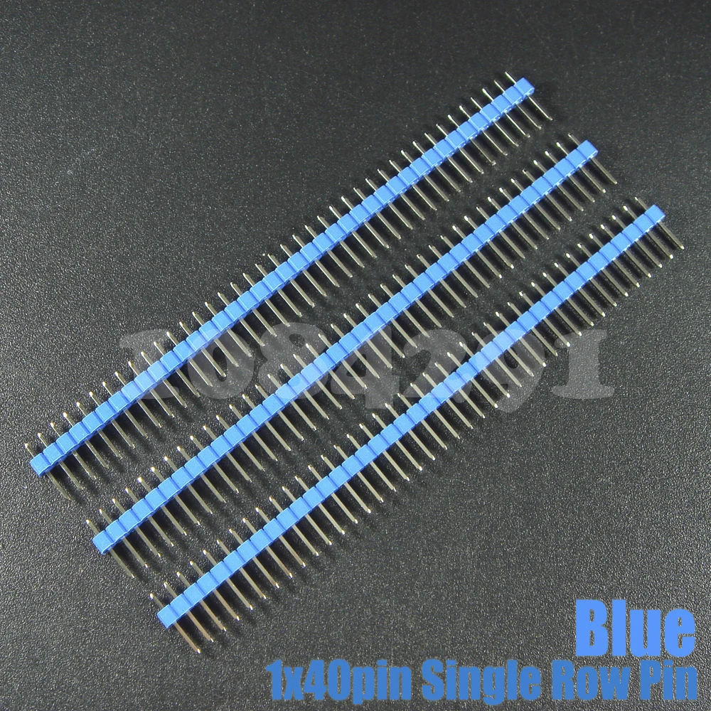 50 шт./лот 1x40pin 2 54 мм Однорядный штыревой разъем медь (черный + белый красный желтый